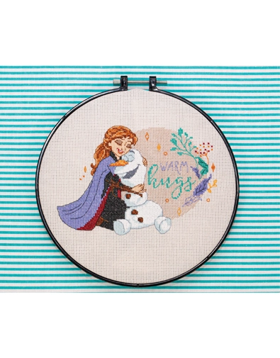 Disney Anna & Olaf Cross Stitch Hoop Kit Issue 0